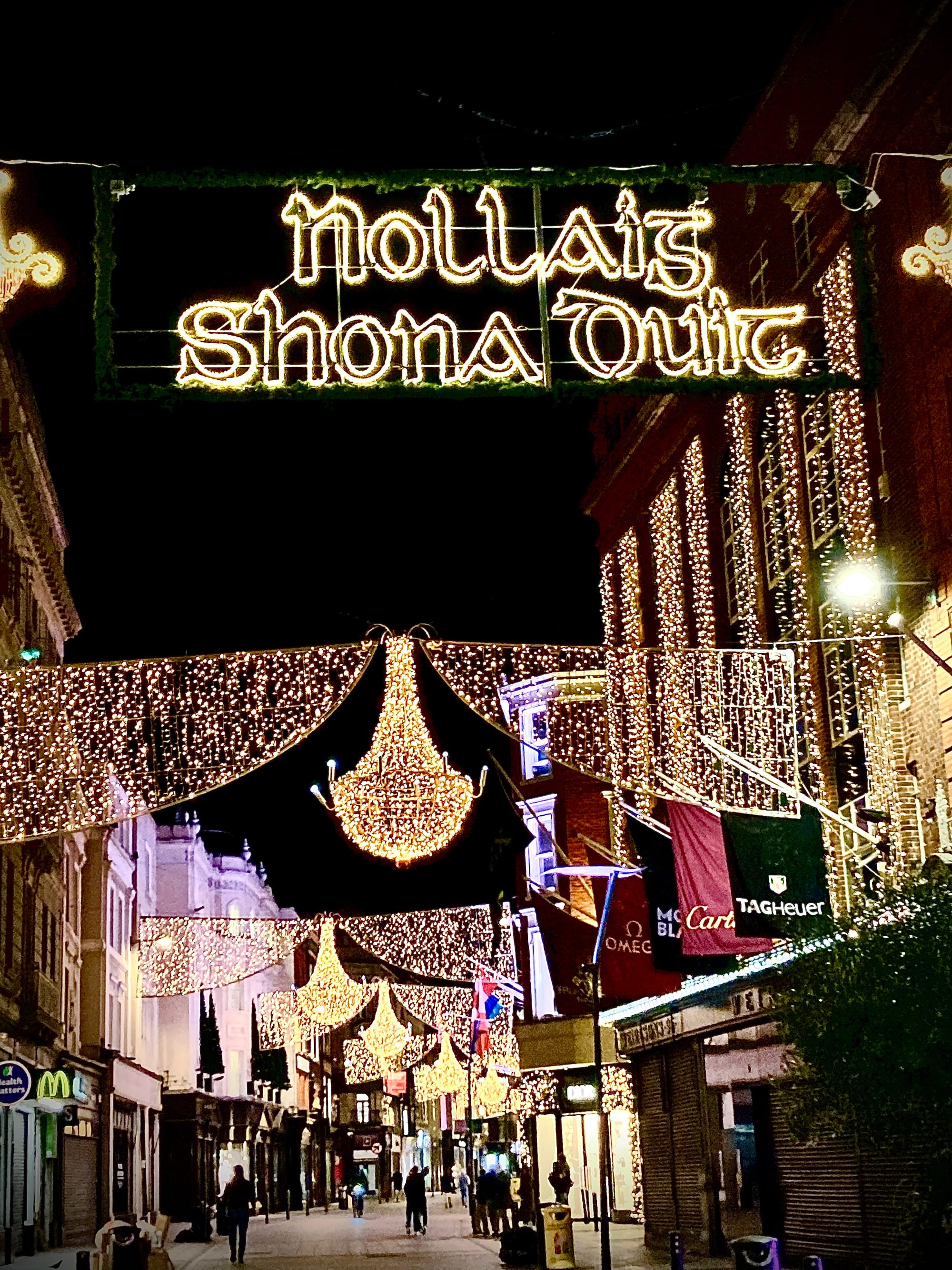 Grafton Street Dublin At Christmas