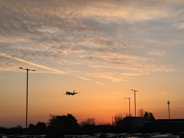 A dawn arrival at Dublin Airport. 