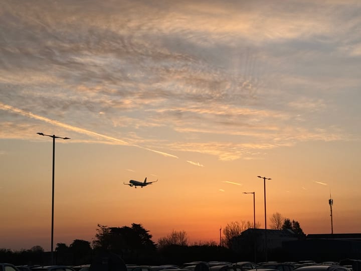 A dawn arrival at Dublin Airport. 